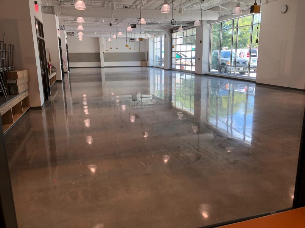 polished concrete in fire department